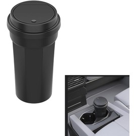 Bote De Basura para Carro para Mini Cooper/Hardtop 2002–2025 2026,Mini Basurero con Tapa De Presión Antiolor,Contenedor De Basura Portátil para Portavasos De Auto Oficina Y Hogar