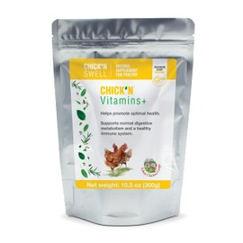 Chick'n Vitamins, Vitamins for Poultry and Backyard Chickens- Supplement from Chick'N Swell Brand for All Fowls, Birds and Ducks of All Ages. with B12-10.5 oz