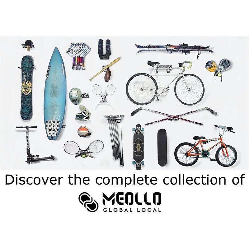 Tennis Racket Wall Mount (100% Steel) (Black)