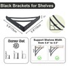 Z Metnal Decor Shelf Brackets, Matt Black Triangle Shelving Brackets,