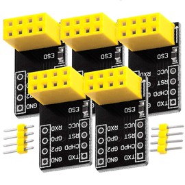 zalati ESP8266-01 ESP-01S Breakout Breadboard Adapter WiFi Serial Transceiver Module ESP8266 Compatible with Raspberry Pi Pack of 5