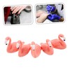 OATIPHO 5pcs Flamingo Nail Art Display Stand Resin Holder for
