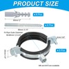 PATIKIL 2.3"-2.6"/59-65mm Split Ring Pipe Hanger, 6 Pcs Heavy Duty