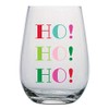 Slant Collections Wine Glass Gifts Holiday Stemless Wine Glass, 20-Ounce,