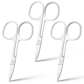 3 Pcs Cuticle Nail Scissors for Women Stainless Steel Portable Eyebrow Scissor Grooming Hair Scissor for Beard Eyelash, Trim Nail