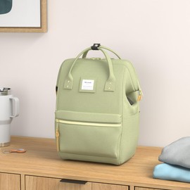 Himawari Travel Backpack with USB Charging Port 15.6 Inch Doctor Work Bag laptop backpack for Women&Men(9001- Olive Green-24#)