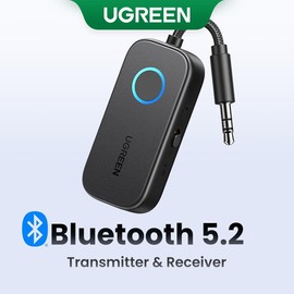 UGREEN Bluetooth 5.2 3.5mm Audio Transmitter/Receiver Adapter for Airpods or Headphones,  for Flight, TV, Car Stereo, MP3 Headset Microphone-Deals for You,TikTokShopBacktoSchool