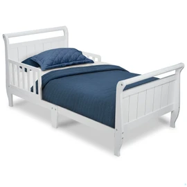 Delta Children Wood Sleigh Toddler Bed, White