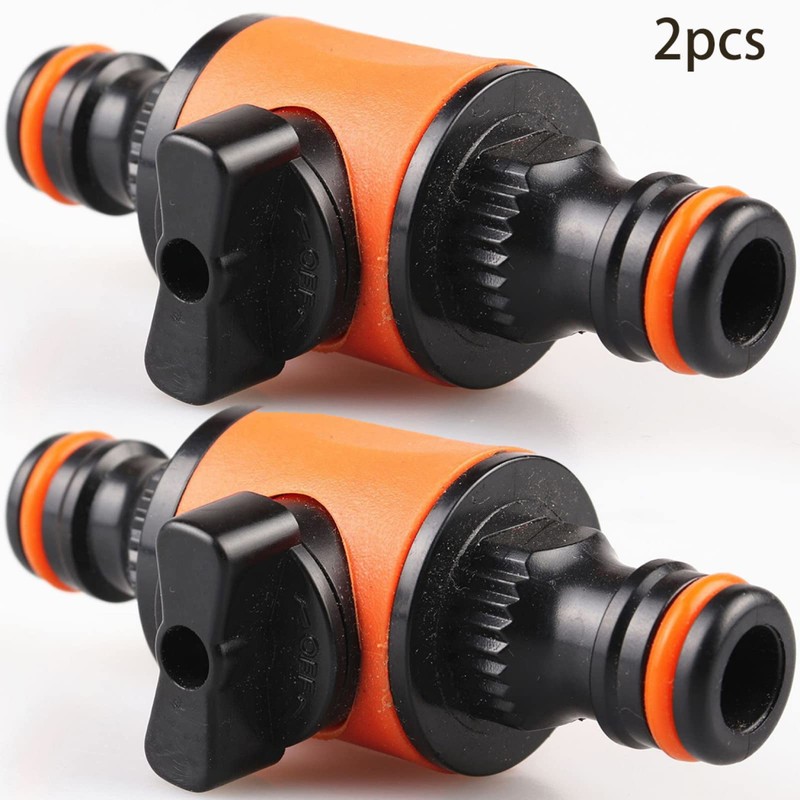 ZYWUOY 2pcs Quick Release Shut-Off Valve Plastic Hose Pipe Faucet