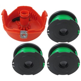 Gxcdizx [2025 New SF-080 GH3000 String Trimmer Spool Line for Black and Decker SF-080-BKP 20ft 0.080" GH3000 LST540 GH3000R LST540B Weed Eater Auto Feed Single Line with 90583594 Cap Covers Parts