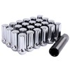 DCVAMOUS 24 PC 14x1.5 Lug Nuts Black 7-Spline Compatible with