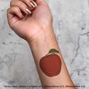 Azeeda 4 x 'Roter Apfel' Temporäre Tattoos - Wasserfest, Hautfreundlich