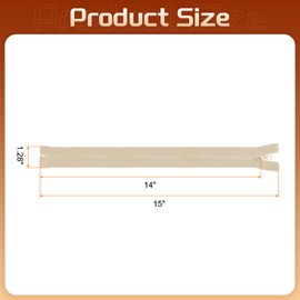 sourcing map 2pcs #5 Sewing Invisible Zippers 14 Inch Resin Hidden Replacement Coil Zipper for DIY Craft Bag Garment Home Textile Clothes, Beige