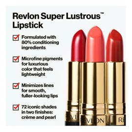 Revlon Labial Super Lustrous Lipstick Tono Blushing Nude