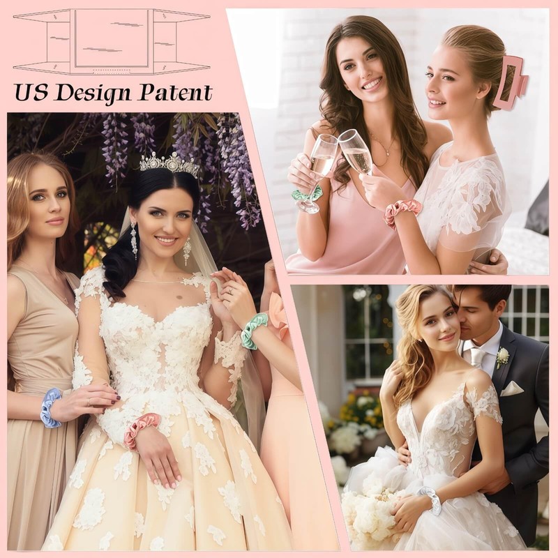 Featch Bridesmaid Proposal Gifts 12pcs Hair Claw Clips & 12pcs