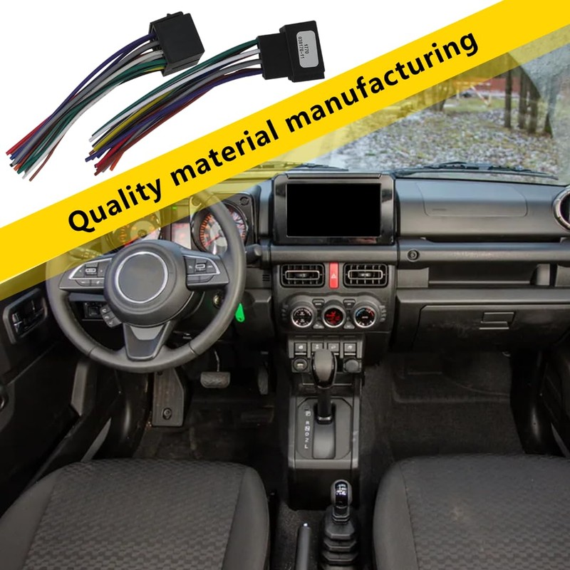 Car 16 Pin Radio Wiring Harness Adapter Male & Female