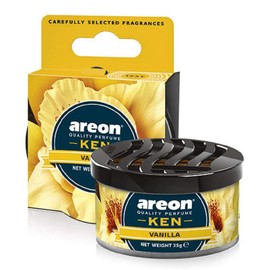 AREON Ken Lufterfrischer Vanille Mix Auto Duft Autoduft Wohnung Dose Duftdose Erfrischer 3D Set (Vanilla Pack x 4)