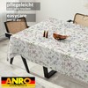 ANRO Oilcloth Tablecloth Oilcloth Tablecloth Washable Garden Tablecloth Flowers 100
