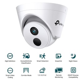 TP-Link VIGI CAMERA TURRET VIGI C440I 4mm 4MP IR 30m,Black/White