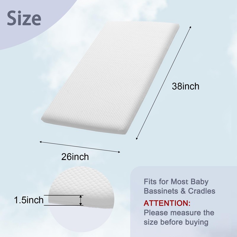 Lisara Pack and Play Mattress, 38 x 26 Pack N