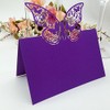 Table Place Cards Wedding Party Birthday Table Decoration Favor Guest Name Number Card (Purple)