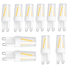 Warm White G9 LED Light Bulbs 10Pcs, Low Power Consumption for Chandelier Ceiling Light and Wall Lamp