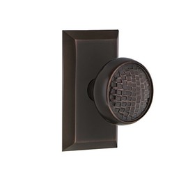 Nostalgic Warehouse Studio Plate with Craftsman Knob, Double Dummy, Timeless Bronze (708043)