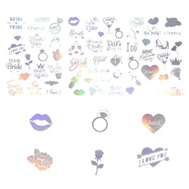 Hen Party Temporary Tattoos 3 Sheets Laser Team Bride Tattoos Bride to Be Tattoo Wedding Stickers for Bridal Wedding Night Bachelorette Party Hen Party Accessories Y6DSPDWST