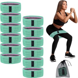 PATIKIL - Bandas de resistencia para botas para entrenamiento, antideslizantes, bandas de resistencia de tela, bandas elásticas para ejercicio físico