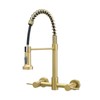 AIMADI Brushed Gold Kitchen Faucet,Wall Mount Faucet 8 Inch Center|2