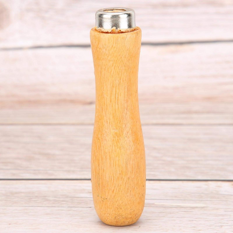 Wooden File Handle, Rasp Handle 5Pcs with Strong Metal Collars