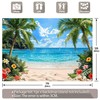 ZTHMOE Fabric 7x5ft Summer Tropical Beach Backdrop Hawaiian Island Banner