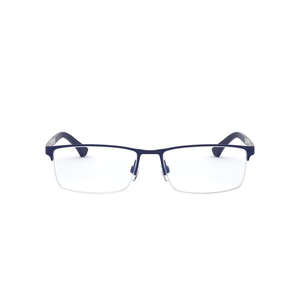 Emporio Armani Ea1041 - anteojos de sol rectangulares para hombre, Lente azul goma/demostración, 57 mm