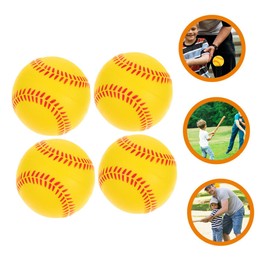 Anneome 4pcs Pu Sponge Training Baseballs Soft Practice Balls for Boys and Girls