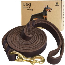 Correa de perro de 6 pies, correa de cuero resistente y duradera, correa de cuero trenzado para perro, correa de cuero suave y cómoda para entrenamiento de perros grandes, medianos y pequeños..