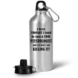 Funny Gifts for Psychologist Water Bottle Tumbler Portable Drinkware - Psychology School Educational Clinical Counseling Forensic Practitioner APA Cute Gag Idea - CoolNever Thought I Could Be
