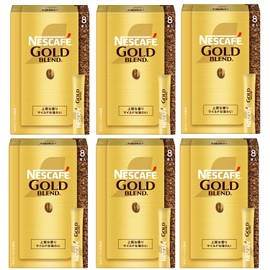 Nescafe Gold Blend Sticks, Black, 8 Bottles x 6 Boxes [Soluble Coffee]