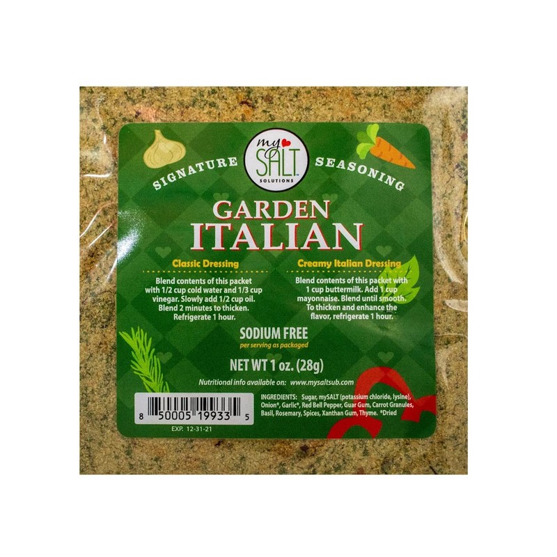 MySALT Garden Italian Salad Dressing Mix 3 pack – Sodium