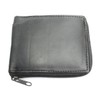 Dangerous Threads Mens Black Leather Wallet Lamb Zippered Bifold 782