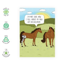 Central 23 Hilarious Greeting Cards For Grandma - Horse Hip Replacement - Grand Mother Birthday Card - Anniversary Cards - Funny Cards For Friends Just Because - Comes With Fun Stickers
