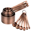 Viwehots Measuring Cups and Spoons Set, Copper Measuring Cups and