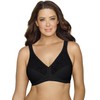 Exquisite Form Womens Front Close Posture #5100565 Bra, Black, 42D