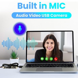 IFWATER 30fps USB Camera 8MP 3D Printer Camera 64 Degree No Distortion Lens USB 2.0 Lightburn Camera with Microphone PC Computer Camera for PC Plug and Play for for Windows Linux Android Mac OS