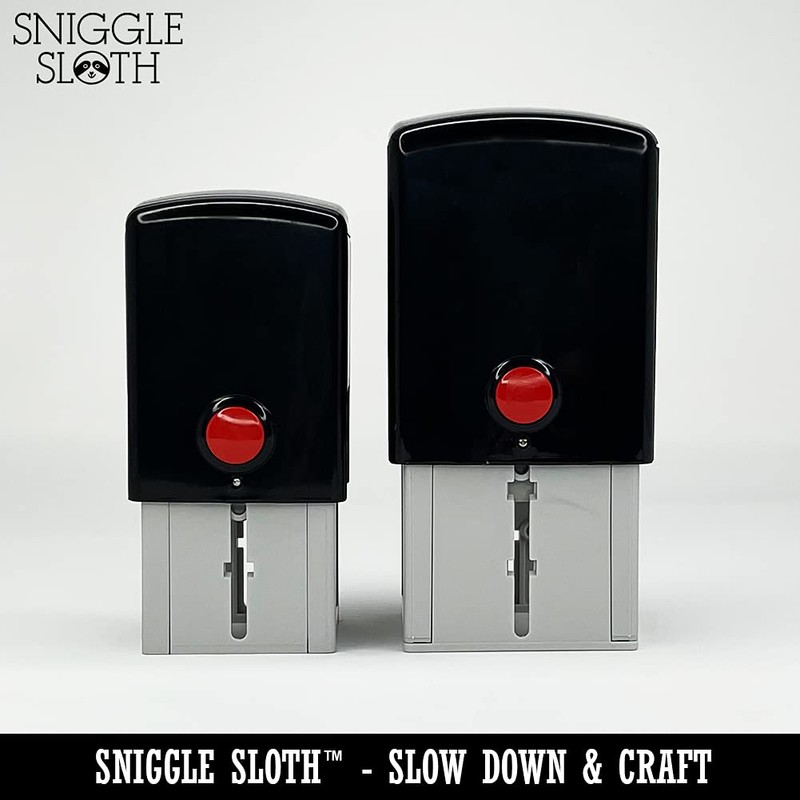 Grid Lines Self-Inking Rubber Stamp Ink Stamper - 1-1/2 Inch