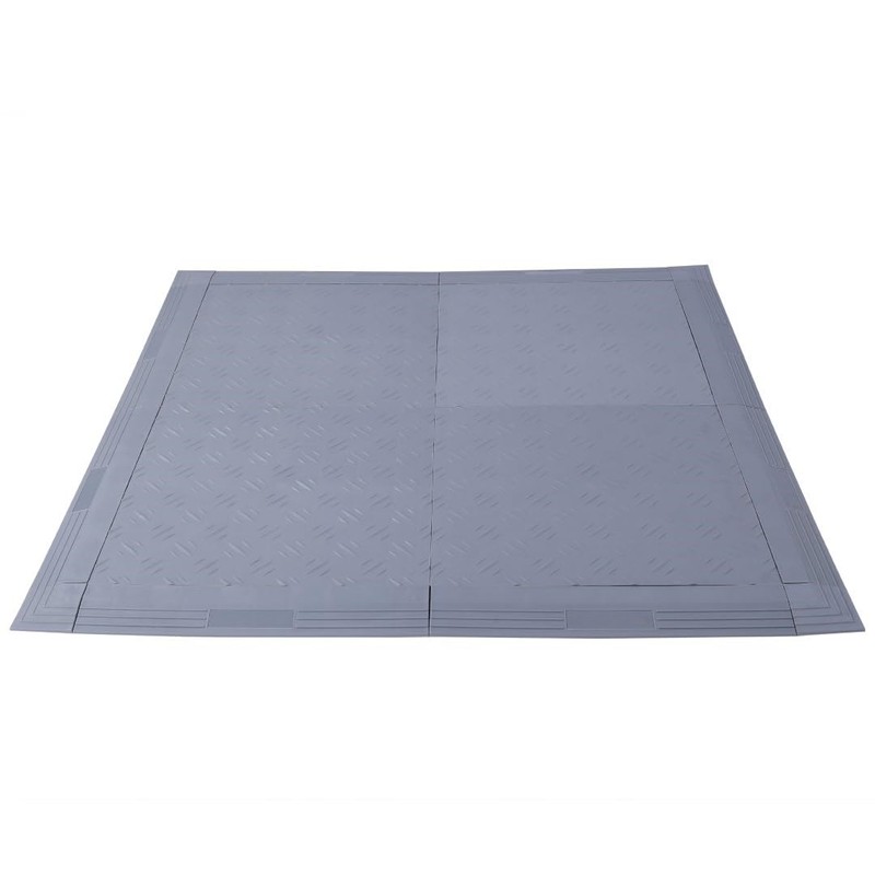 ISL Garage Tile, Solid Side Parts, Male Type, Gray, Set