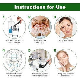 Derma Roller 0.5 Mm Para Barba Y Facial Cabello