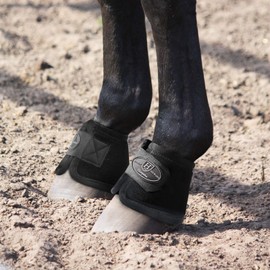 Harrison Howard CareNetic Horse Bell Boots Equine Ballistic Hoof Overreach Bell Boot for Horse Sold as Pair-Mars Black