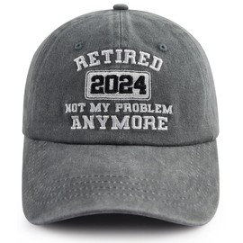 Retirement Gifts for Women Men, Retired 2024 Party Decorations Hat, Adjustable Embroidered Elderly Birthday Baseball Cap, Funny 60th 70th 80th 90th Birthday Gift for Dad Mom Grandpa Grandma Friend