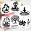 AHANDMAKER 6Pcs Light Switch Plate Stickers, Mindful Spiritual Design, Lotus
