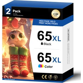 Printer Ink 65 65XL Ink Cartridges Black/Color Combo Pack for HP Ink 65 HP65 XL 65XL Black and Color Combo Pack for 5055 5000 5052 5010 5070 5014 3755 3700 3772 2600 3752 2652 2655 2622 2640